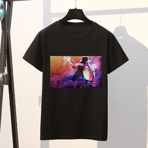 Michael Jackson T-shirts Billie Jean Top Punk Elastic Cotton Tees Casual 3D T-Shirt Euro Size XS-4XL