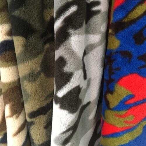 Faux Fur Camouflage Printed Leopard Print Thickened Super Soft Rabbit Fur Womens and Childrens Clothing Overall Plush Fabric
