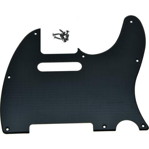 KAISH 8 Hole Tele Guitar Pickguard Scratch Plate fits USA/Mexican Fender Telecaster Matte Black 1 Ply