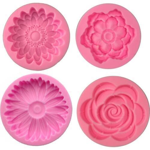 Free Shipping Chrysanthemum Silicone Fondant Baking Paste Mold Diy Cake Decorating Polymer Clay Resin Candy Cake Super Sculpey
