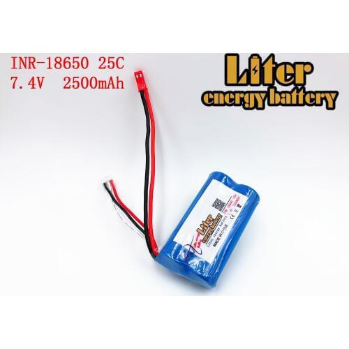 7.4V 2500mAH Wholesale Li-po Lipo Battery 2S remote control helicopter 7.4 V 2500 mAH Lipo battery 25C 18650 Toy Battery
