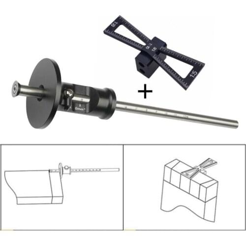 Dovetail Jig Wheel Marking Gauge Tool Set Woodworking Scriber Aluminum Alloy Linear Drawing Mortise Measuring Ruler