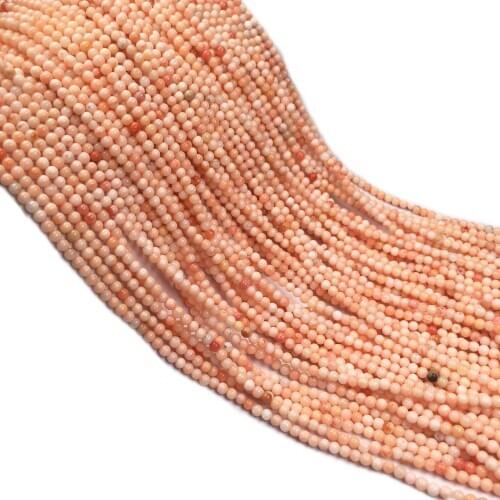 New Round Coral Beads High Quality Natural Loose Beads for Making Women DIY Bracelet Necklace Jewellery Bead Gift Size 3mm