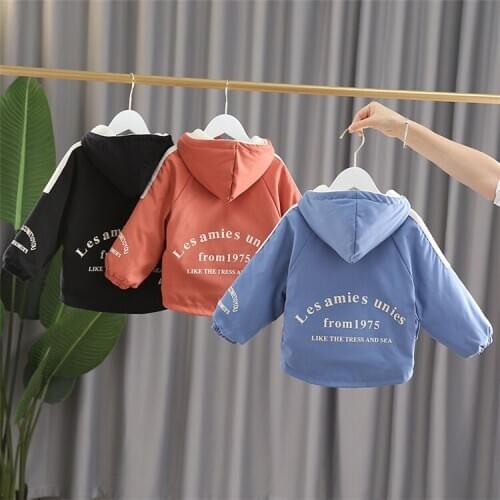 Children Clothing Hooded SPORT Outerwear Baby Boy Clothes 2 3 4 5 Years NEW Kids Coat 2021 Autumn Winter Boys Jacket For Boys