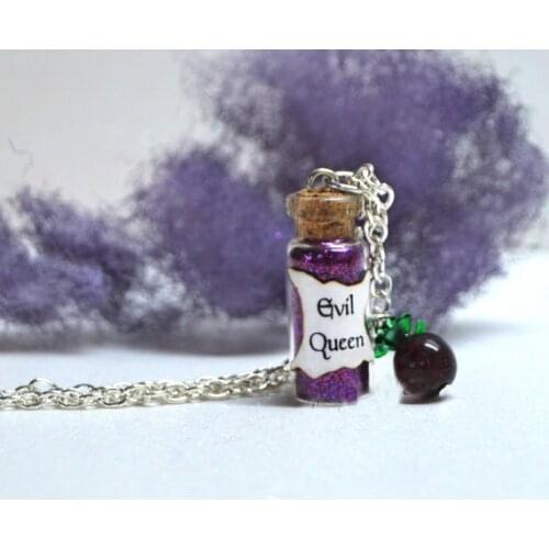 12pcs/lot Evil Queen Necklace Once Upon a Time Poison Apple Necklace, Regina Evil Queen is Back Oncer Necklace