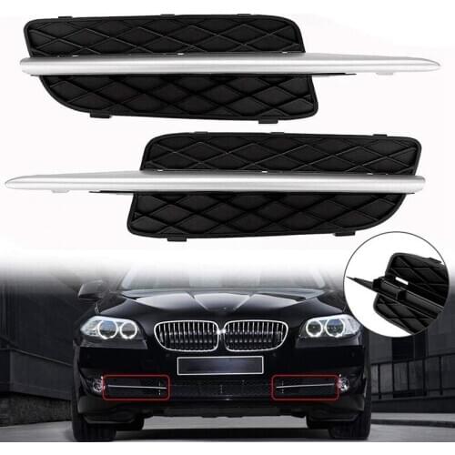 Car Front Bumper Lower Grille Cover & Chrome Trim For-BMW X5 E70 X6 E71 2007-2010 51117159593/51117168923