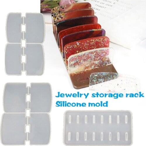 Eyeshadow Tray Silicone Stencils Storage Rack Special Decoration Craft Supplies for DIY Resin Epoxy Casting ALI88