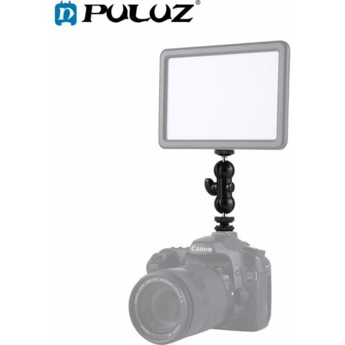 PULUZ Photo Studio Accessories Ball Head Flash Hot Shoe Mount Swivel Ball Head 1/4''Tripod Screw Magic Arm for LED Flash Light