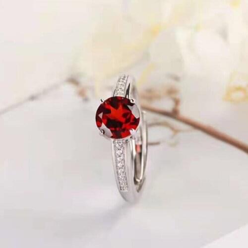 925 silver with 5A zircon natural citrine ring adjustable