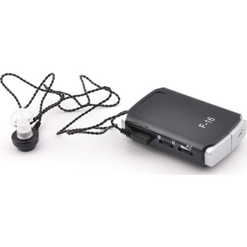 F16 Pocket Personal Battery Hearing Aid Black Sound Clear Amplifierfor Elderly Hearing Care for Bigger Sound Hearing Care