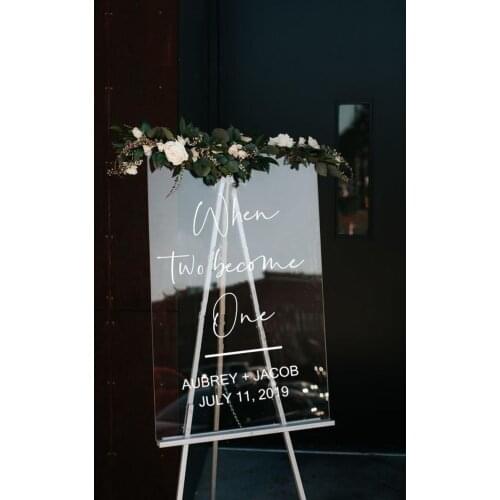 Modern Wedding Welcome Sign Personalized Couples Names And Dates Acrylic Wedding Sign Sign Geometric Lines Modern Minimalist