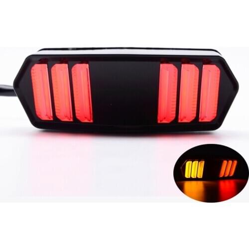Motorcycle Lighting Accessory - Rear LED Turn Rear Brake Signal Warning Tail Light Running Stop Indicator Lamp