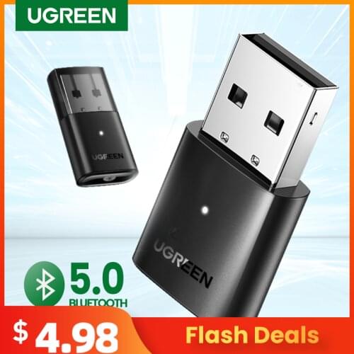 UGREEN USB Bluetooth 5.0 Transmitter Receiver 4.0 Adapter Dongle aptx Wireless Earphone PC Music Audio Bluetooth 5.0 Adapter