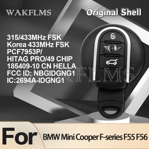Smart Remote Car Key 185409-10 NBGIDGNG1 for BMW MINI Cooper MINI F Series F55 F56 2014 2015 2016 2017 2018 315MHz 433MHz Korea