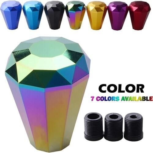 Universal Aluminium Alloy Gear Shift Knob Diamond Shape Manual Shifter Dandle JDM Car Accessories Replacement