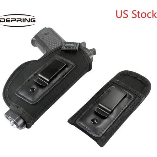 US Stock Tactical Concealed Carry Universal Neoprene IWB Holster with Extra Magazine Holster for Right Hand for Hunting