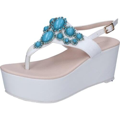 SOLO SOPRANI sandals women synthetic leather White