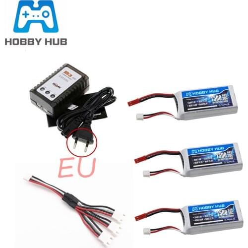 11.1V 1500mAh 3S LiPo Battery 30C MAX 60C and 11.1v charger For WLtoys V950 RC Car Airplane Helicopter Spare Parts