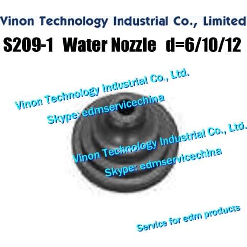 2pcs/set) ID=6mm S209-1/6 Float Nozzle S Lower 3086396 for Sodic k AP200L, AP450L machines. edm Water Nozzle S209-1 Ø6.0mm