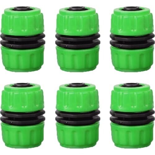 6PCS 1/2 Inch Garden Hose Pipe Quick Repair Connector Extender For Join Hose Connection