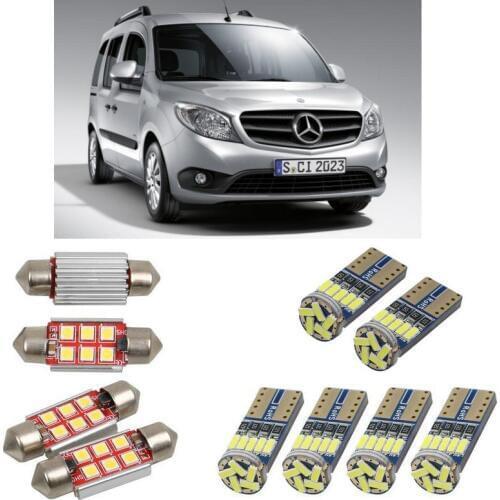 Interior led Car lights For mercedes citan dualiner panel van traveliner w415 bulbs for cars License Plate Light 6pc