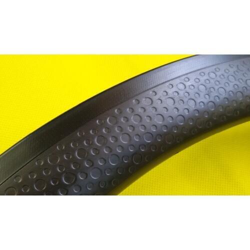 700C Dimpled 45mm Tubular Basalt Braking Surface Road Bicycle Carbon Rim 20H 24H 28H 32H 26mm width bike part