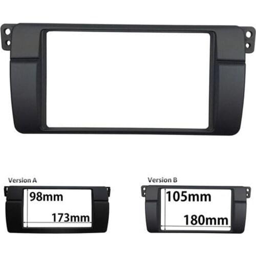 Double Radio Fascia For BMW 3 Series E46 1998-2006 Panel Auto Black Cover