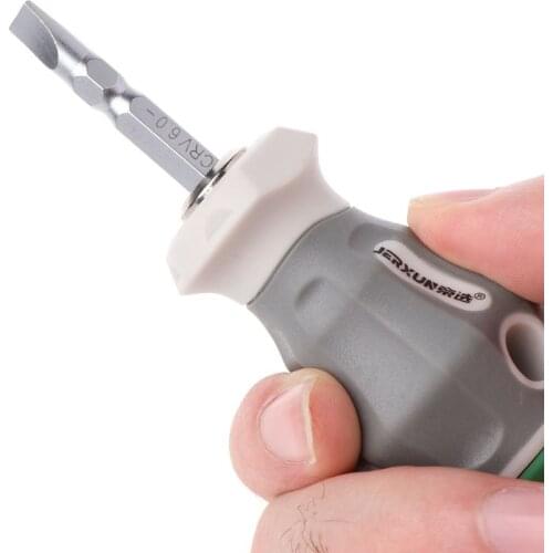 Double Headed Phillips Flat Screwdriver Magnetic Bits Anti-static Anti Slip Rubber Handle Repair Tool Household Accessory