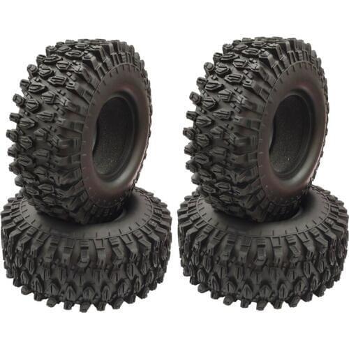 FBIL-4PCS 1.9 inch Rubber Tyre 1.9 Wheel Tires 108X40MM for 1/10 RC Crawler Traxxas TRX4 Axial SCX10 90046 AXI03007