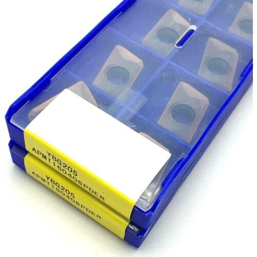 APMT160408PDER YBG205 APMT160408 APMT1604PDER for steel stainless steel CNC carbide milling cutter high quality turning insert