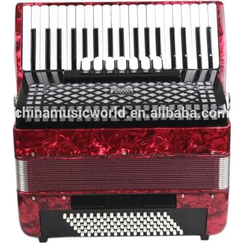 Best performance 37keys 96Bass Piano Accordion AFA-45 Red color Afanti Music