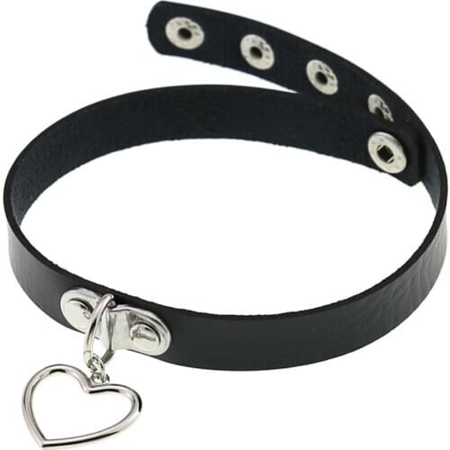 Wollet Jewelry Fashion Hollow Love Pendant Leather Wild Casual Street Clavicle Chain necklaces
