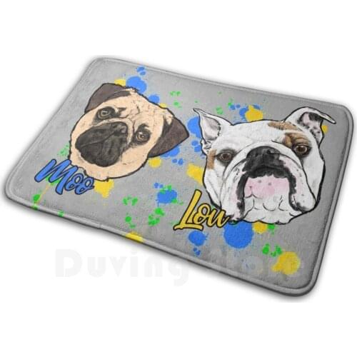 Moo & Lou Soft Non-Slip Mat Rug Carpet Cushion Pet Dog Pug Bulldog