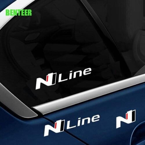2Pcs Nline Car Body Sticker For Hyundai Elantra Accent Tucson I40 I30 I10 I20 Veloster IX35 Solaris Genesis Veoster Sonata KONA
