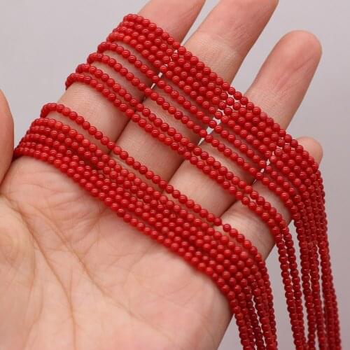 New Style Natural Coral Bead Round Mini Isolation Bead For Jewelry Making DIY Necklace Bracelet Earrings Accessory