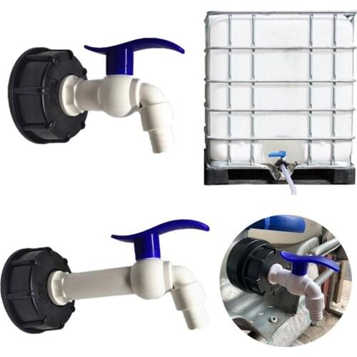 IBC Tank Outlet Tap Adapter 3/4inTon Barrel Joint Coarse Thread Connector Fitting Acid And Alkali Resistant Plastic Adapter