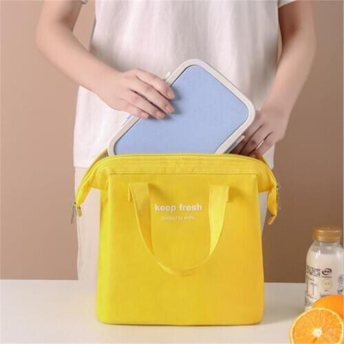 Portable Lunch Bag For Women New Thermal Insulated Tote Cooler Handbag Bento Pouch Dinner Container School Food Storage Package