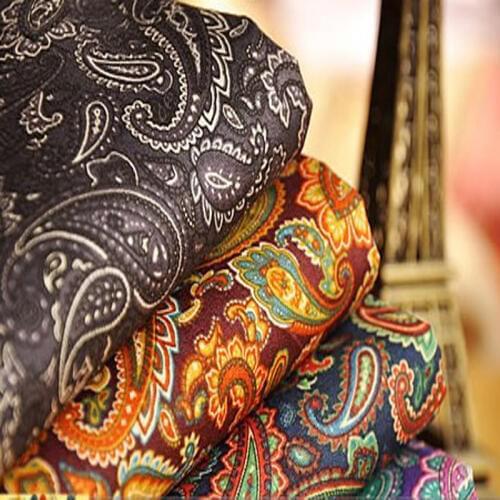 Fashion 50x145cm Grey Green Brown Ruyi Selected Tradition Drop Design Cotton Fabric Bedding, Quilting, Cloth Home Decoration