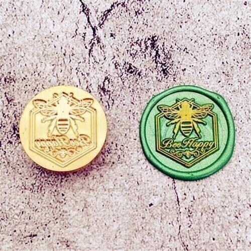 Lovely Natural Bee Wax Stamp Exquisite Paint wood handle,DIY Ancient Seal Retro Stamp,Personalized Stamp Wax Seal High Quality