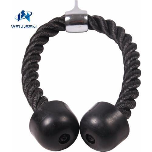 Arm Solid Tricep Press Down training Rope Home Gym Cable Attachment stretch exercise band workout equipments