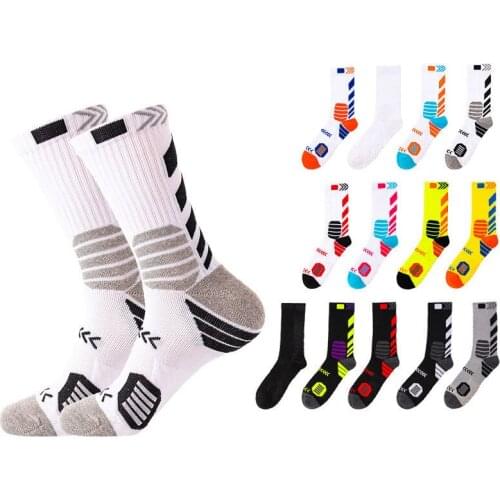 Professional Basketball Socks Sport Cycling Running Hiking Tennis Ski Bike Bicycle Men Long Hiking Damping Athletic Towel Bottom