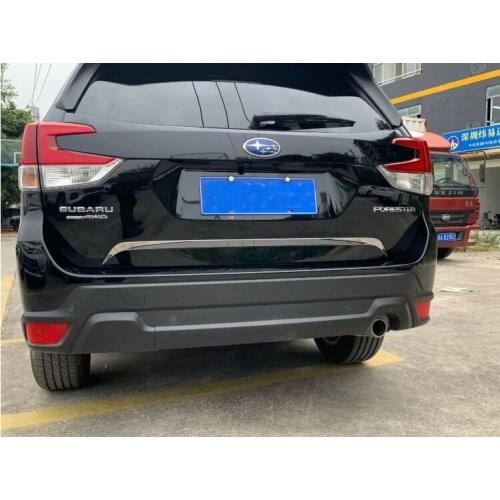 Stainless steel Rear door tailgate frame Bottom trunk plate trim hoods Fit For Subaru Forester 2019 2020 2021