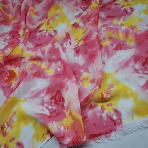 Ombre Abstract Print Chiffon Dress Scarf Shirt Skirt and Trousers Fabric