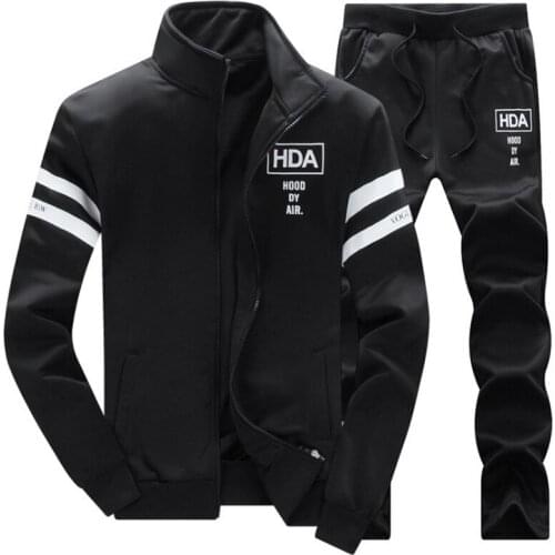 New Zipper Tracksuit Men Jacket+Pants Two Piece Clothing Set Outwear Casual Sportswear Sweatshirt Joggers Sports Suit