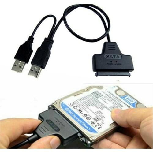 USB 2.0 to 2.5inch HDD 7 15pin SATA Hard Drive Cable Adapter for SATA SSD sata adapter