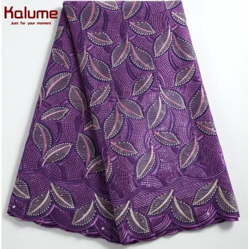 Kalume High Quality Voile Lace In Switzerland Nigerian Lace Fabrics African Cotton Voile Lace Fabric For Wedding Dress F2248