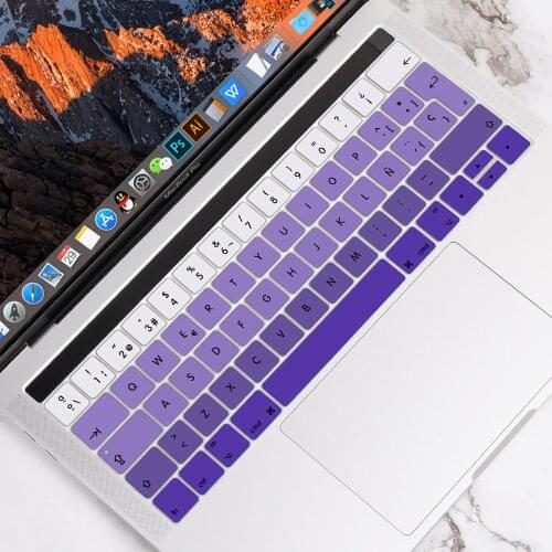 For MacBook Pro 13 15 inch Touch Bar 2016-2019 A2159 A1706 A1989 A1707 EU Enter Spanish Version Keyboard Skin Cover Protector