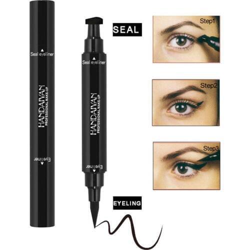 1 Pc Liquid Stamp Eyeliner Black Waterproof Makeup Long lasting Quick Dry Eye Liner Pencil
