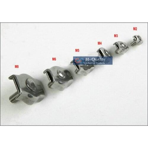 10PCS/LOT Stainless Steel 304 10PCS/LOT M6 Simplex Wire Rope Clip With Polished Nice Surface