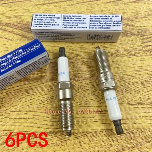 6PCS Original Iridium Spark Plug 12622441 41-114 Car Candle For Chevrolet Cadillac Escalade Corvette Tahoe GMC Yukon XL Sierra